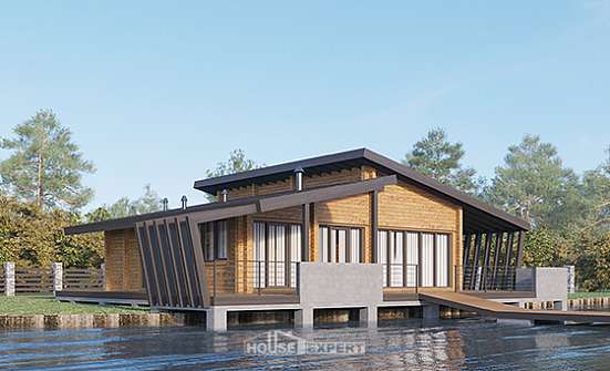 100-007-П Проект бани из дерева Ленск | Проекты домов от House Expert