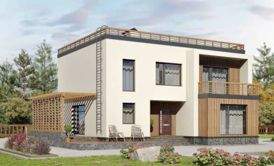 215-002-Л Проект двухэтажного дома, уютный коттедж из пеноблока Якутск | Проекты домов от House Expert