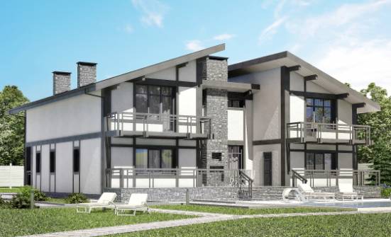 280-002-П Проект двухэтажного дома с мансардным этажом, компактный загородный дом из кирпича Нерюнгри | Проекты домов от House Expert
