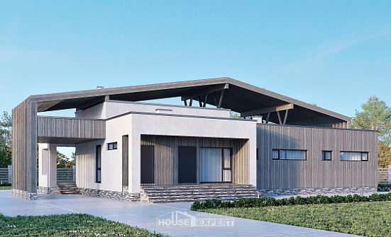 170-011-Л Проект одноэтажного дома, уютный дом из кирпича Нерюнгри | Проекты домов от House Expert