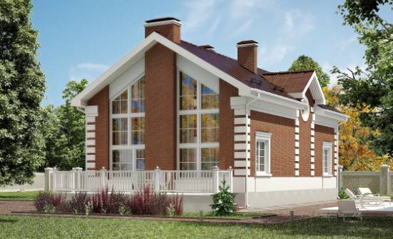 160-009-П Проект двухэтажного дома мансардный этаж, классический домик из теплоблока Ленск | Проекты домов от House Expert