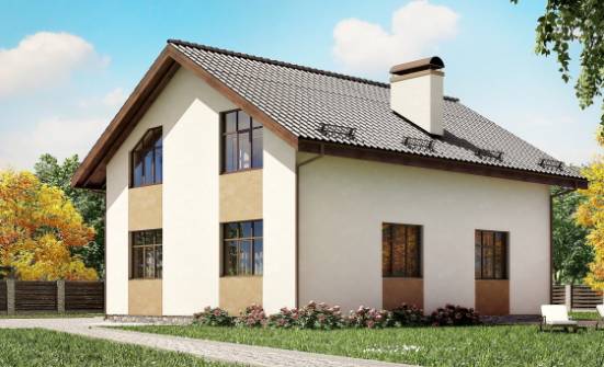 170-002-П Проект двухэтажного дома мансардой, экономичный дом из блока Мирный | Проекты домов от House Expert
