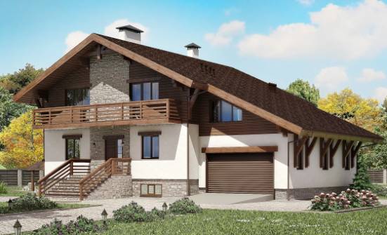 420-001-П Проект трехэтажного дома с мансардным этажом, гараж, уютный домик из кирпича Ленск | Проекты домов от House Expert