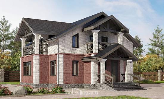 160-014-Л Проект двухэтажного дома, современный домик из теплоблока Якутск | Проекты домов от House Expert