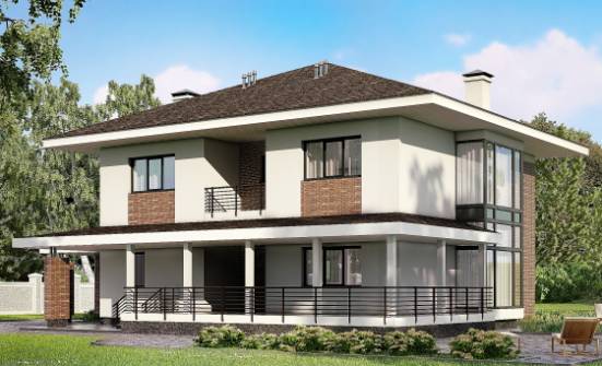 275-002-П Проект двухэтажного дома, гараж, огромный домик из кирпича Ленск | Проекты домов от House Expert