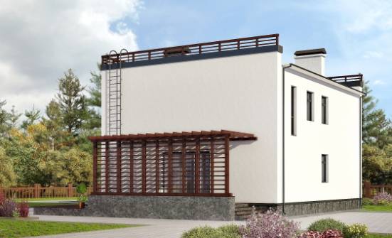 215-002-П Проект двухэтажного дома, средний загородный дом из газобетона Ленск | Проекты домов от House Expert
