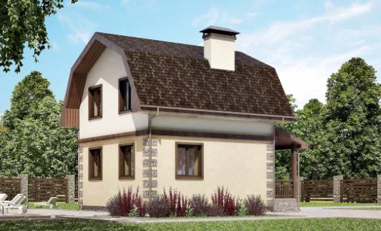 070-004-П Проект двухэтажного дома с мансардным этажом, скромный домик из керамзитобетонных блоков Нерюнгри | Проекты домов от House Expert