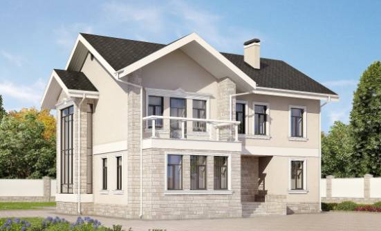 170-008-Л Проект двухэтажного дома, бюджетный загородный дом из пеноблока Мирный | Проекты домов от House Expert