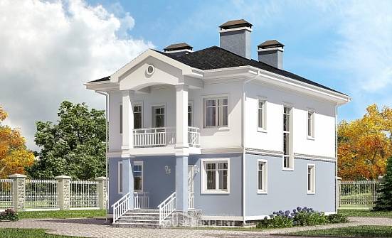 120-001-П Проект двухэтажного дома, простой домик из газосиликатных блоков Ленск | Проекты домов от House Expert