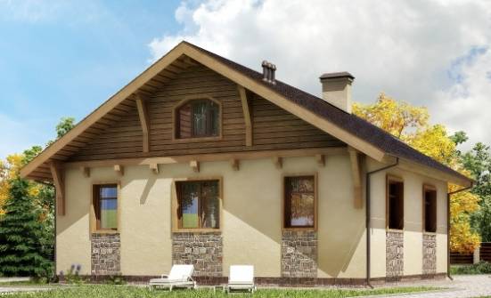 080-002-П Проект одноэтажного дома, уютный дом из керамзитобетонных блоков Нерюнгри | Проекты домов от House Expert