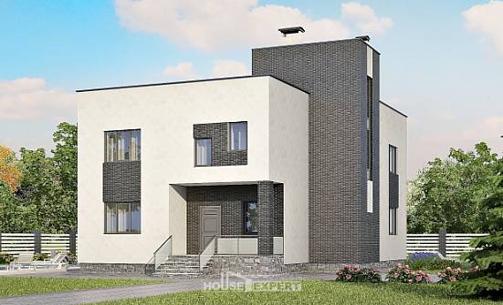 225-001-П Проект двухэтажного дома, современный дом из газосиликатных блоков Нерюнгри | Проекты домов от House Expert