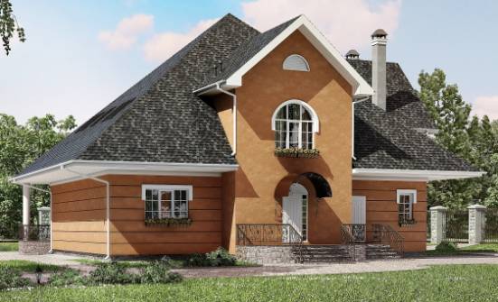310-001-П Проект двухэтажного дома мансардой, уютный коттедж из керамзитобетонных блоков Алдан | Проекты домов от House Expert