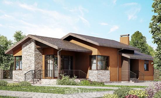 130-007-П Проект одноэтажного дома, бюджетный домик из арболита Алдан | Проекты домов от House Expert