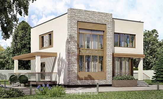 185-001-П Проект двухэтажного дома, красивый домик из блока Ленск | Проекты домов от House Expert