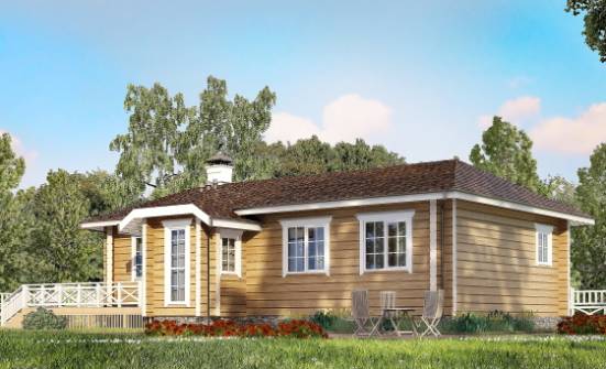 095-001-Л Проект одноэтажного дома, доступный загородный дом из дерева Алдан | Проекты одноэтажных домов от House Expert