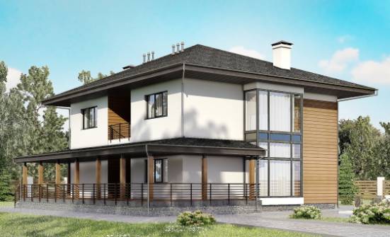 245-001-П Проект двухэтажного дома, современный домик из газобетона Алдан | Проекты домов от House Expert