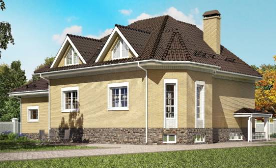 400-001-П Проект трехэтажного дома мансардой, гараж, современный дом из пеноблока Нерюнгри | Проекты домов от House Expert