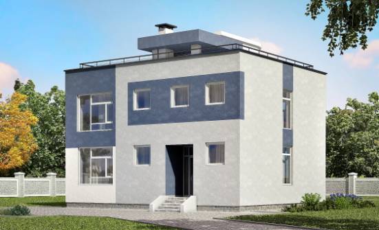 180-005-П Проект двухэтажного дома, просторный коттедж из теплоблока Мирный | Проекты домов от House Expert