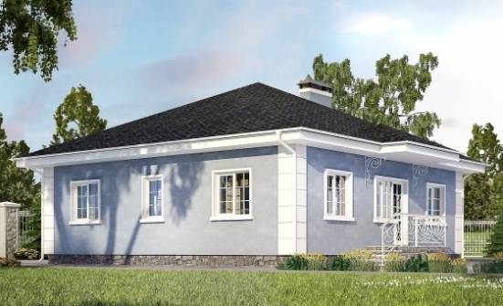 100-001-П Проект одноэтажного дома, современный загородный дом из арболита Мирный | Проекты домов от House Expert