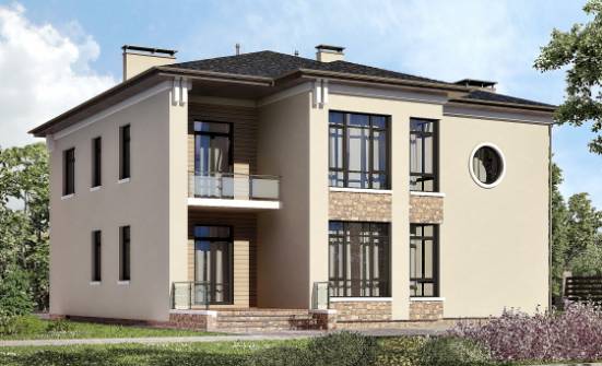 300-005-Л Проект двухэтажного дома, современный загородный дом из кирпича Якутск | Проекты домов от House Expert