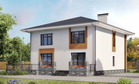 180-015-П Проект двухэтажного дома, уютный домик из газосиликатных блоков Ленск | Проекты домов от House Expert