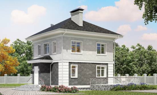090-003-П Проект двухэтажного дома, простой дом из теплоблока Нерюнгри | Проекты домов от House Expert