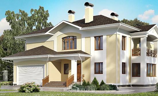 375-002-Л Проект двухэтажного дома и гаражом, классический загородный дом из кирпича Мирный | Проекты домов от House Expert