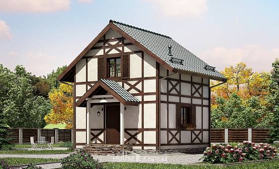 060-002-П Проект двухэтажного дома с мансардой, красивый дом из дерева Алдан | Проекты домов от House Expert
