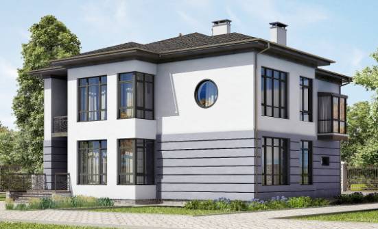 300-006-Л Проект двухэтажного дома и гаражом, огромный домик из кирпича Нерюнгри | Проекты домов от House Expert