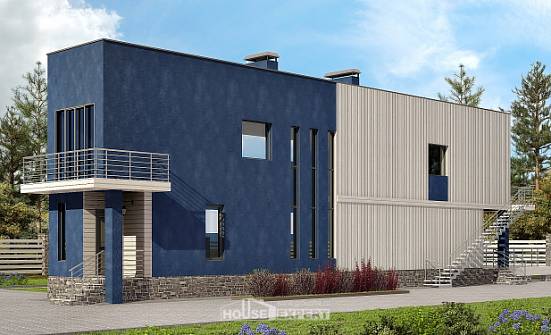 100-003-П Проект двухэтажного дома, бюджетный дом из керамзитобетонных блоков Нерюнгри | Проекты домов от House Expert