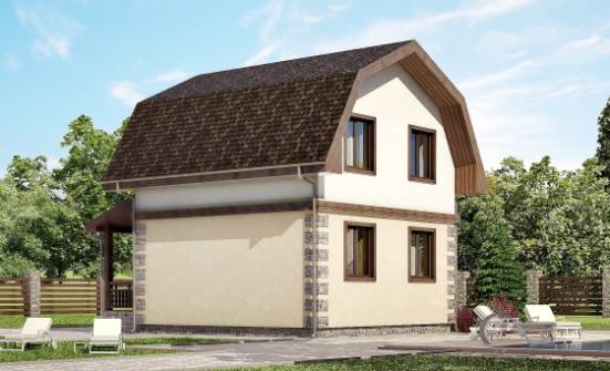 070-004-П Проект двухэтажного дома с мансардным этажом, скромный домик из керамзитобетонных блоков Нерюнгри | Проекты домов от House Expert