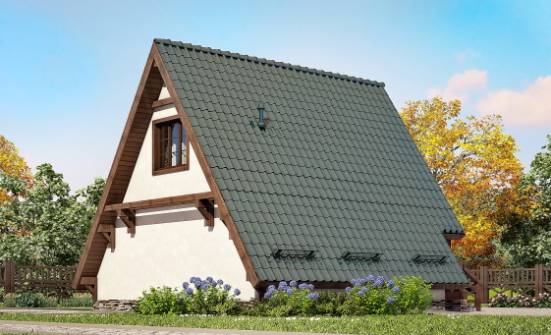 070-003-П Проект двухэтажного дома мансардой, уютный домик из бревен Якутск | Проекты домов от House Expert