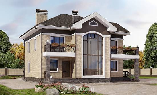 200-006-П Проект двухэтажного дома, современный домик из кирпича Алдан | Проекты домов от House Expert
