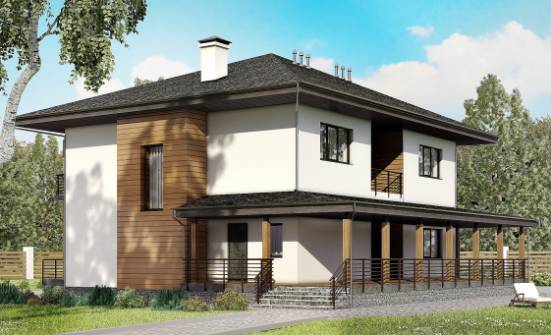245-001-П Проект двухэтажного дома, современный домик из газобетона Алдан | Проекты домов от House Expert