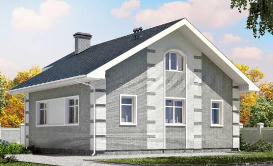 115-001-Л Проект двухэтажного дома с мансардным этажом, бюджетный коттедж из арболита Алдан | Проекты домов от House Expert