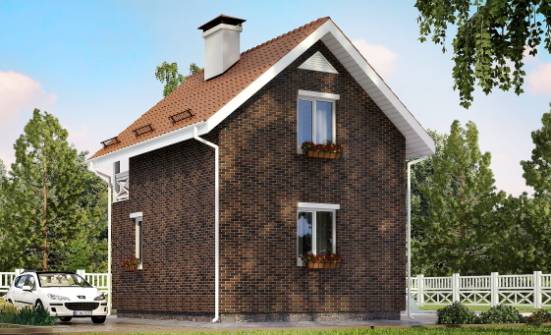 045-001-Л Проект двухэтажного дома мансардой, махонький дом из бризолита Алдан | Проекты домов от House Expert