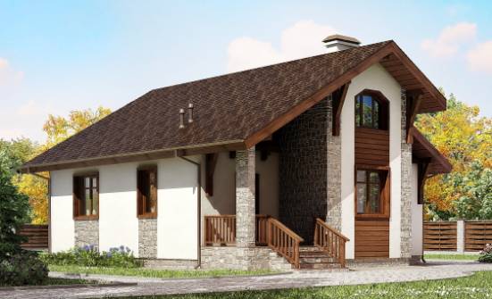 080-002-Л Проект одноэтажного дома, бюджетный дом из арболита Якутск | Проекты одноэтажных домов от House Expert