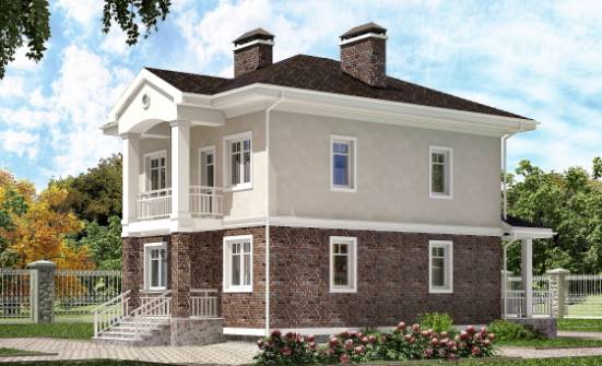 120-001-Л Проект трехэтажного дома, скромный домик из пеноблока Алдан | Проекты домов от House Expert
