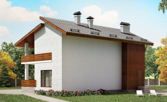 180-009-П Проект двухэтажного дома с мансардным этажом, простой коттедж из кирпича Нерюнгри | Проекты домов от House Expert