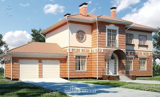 285-001-Л Проект двухэтажного дома, гараж, современный домик из кирпича Алдан | Проекты домов от House Expert