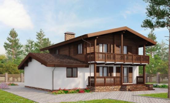 200-011-П Проект двухэтажного дома с мансардой, простой дом из газобетона Ленск | Проекты домов от House Expert