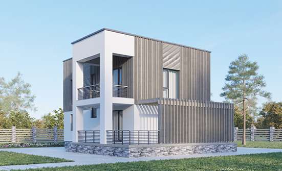 150-017-П Проект двухэтажного дома, простой дом из газосиликатных блоков Алдан | Проекты домов от House Expert