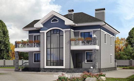 200-006-Л Проект двухэтажного дома, классический загородный дом из кирпича Якутск | Проекты домов от House Expert