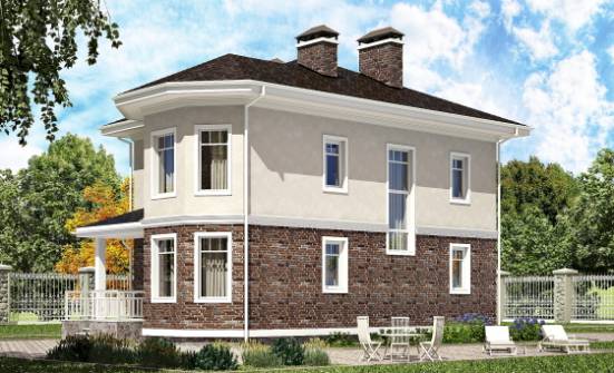 120-001-Л Проект трехэтажного дома, скромный домик из пеноблока Алдан | Проекты домов от House Expert
