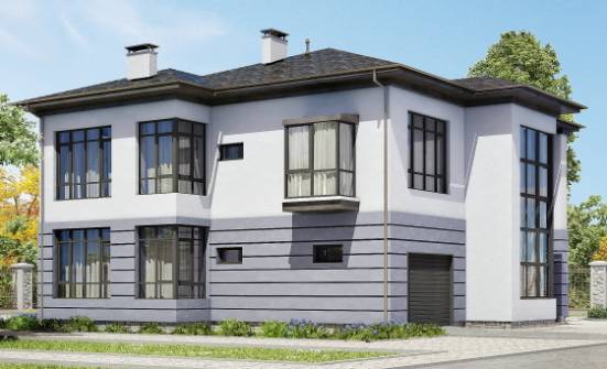 300-006-Л Проект двухэтажного дома и гаражом, огромный домик из кирпича Нерюнгри | Проекты домов от House Expert