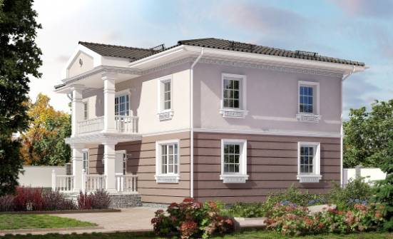 210-005-П Проект двухэтажного дома, классический коттедж из газосиликатных блоков Нерюнгри | Проекты домов от House Expert