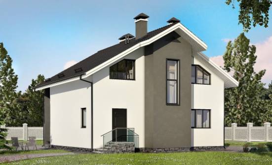 150-005-Л Проект двухэтажного дома мансардный этаж, современный коттедж из керамзитобетонных блоков Нерюнгри | Проекты домов от House Expert