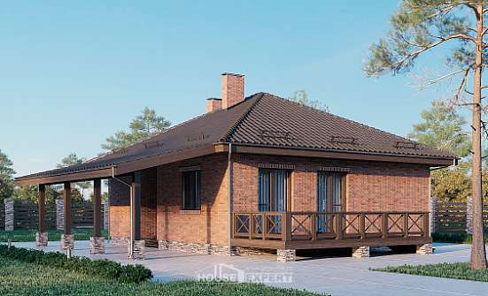 070-006-Л Проект одноэтажного дома, компактный домик из блока Нерюнгри | Проекты домов от House Expert