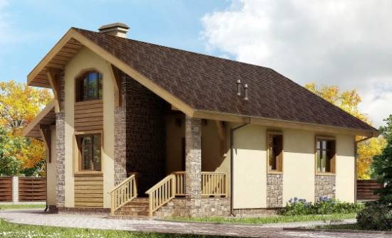080-002-П Проект одноэтажного дома, уютный дом из керамзитобетонных блоков Нерюнгри | Проекты домов от House Expert