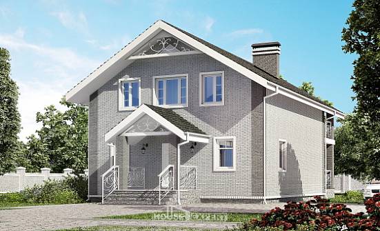 150-007-П Проект двухэтажного дома мансардой, компактный дом из пеноблока Якутск | Проекты домов от House Expert